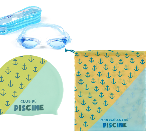kit piscine bonnet sac lunettes enfant
